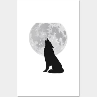 Howling wolf Posters and Art